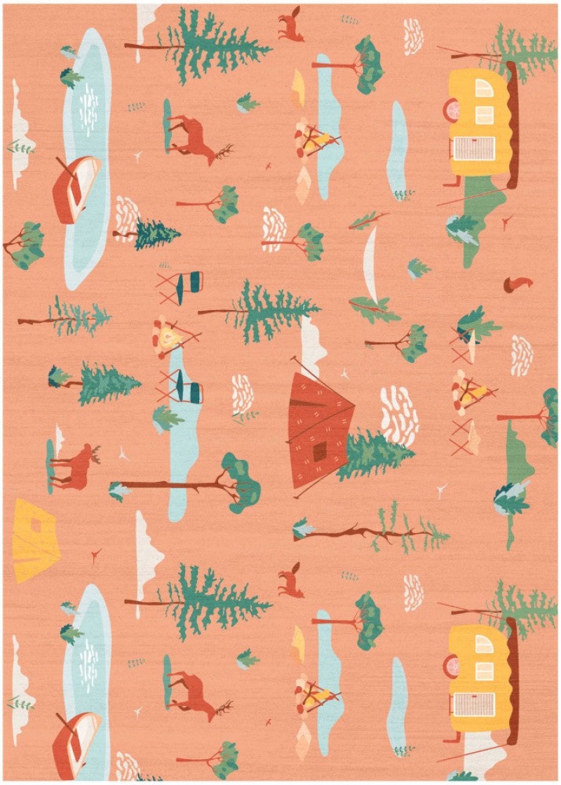 Imagination Multicolor Ima21 Polyester Contemporary Area Rug - 4 Ft X 6 Ft - Multicolor