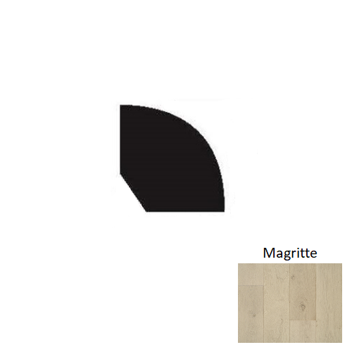 Louvre Magritte Hardwood Moulding / Trim - 3/4" X 90" Quarter Round - Wire Brushed
