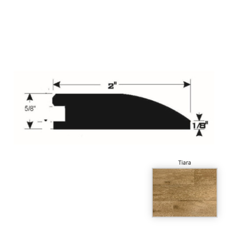 Regalia European Oak Tiara Hardwood Moulding / Trim - 90" Reducer - Wire Brushed & Uv Cured Urethane
