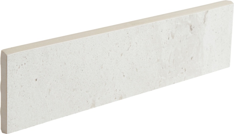 Tivoli Bianco Porcelain Floor & Wall Trim 3" x 12" Bullnose Matte