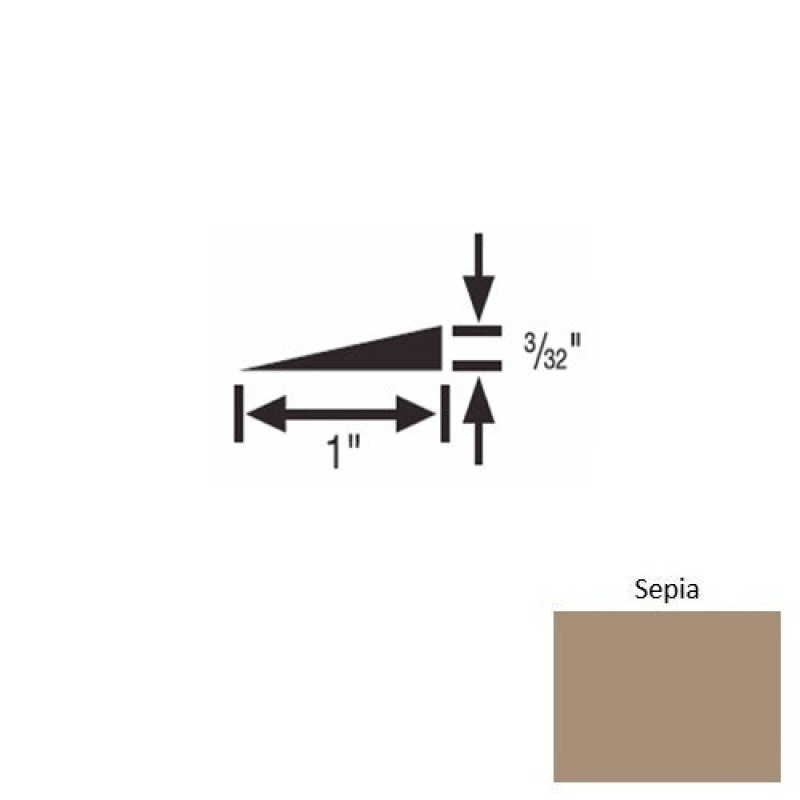Solid 48 Sepia Rubber Reducer Strip