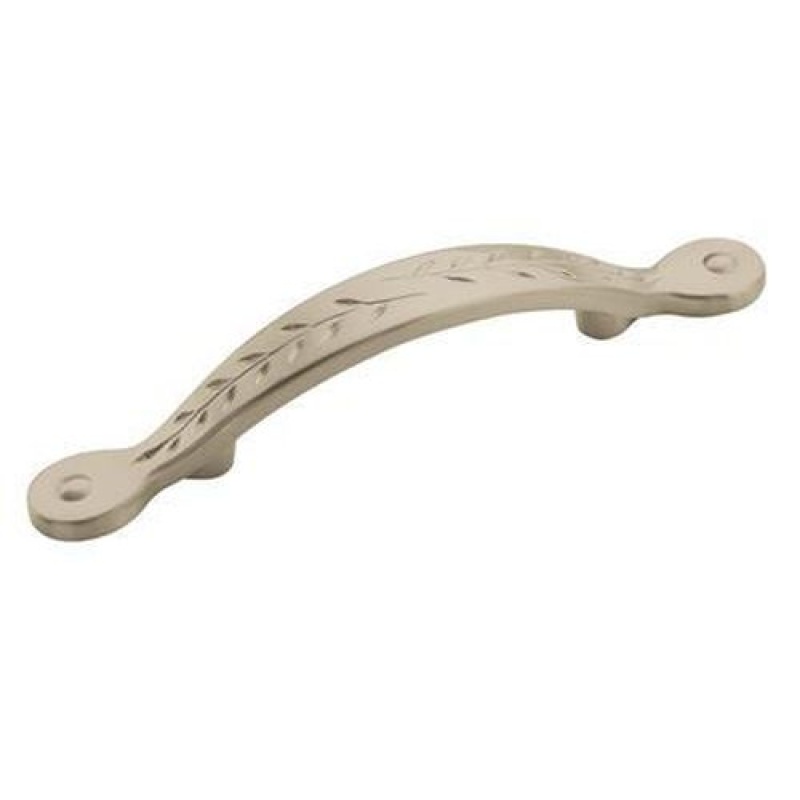 Nature's Splendor Zinc Bar Cabinet Pull - Satin Nickel - 3" (76 Mm) Center To Center