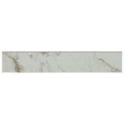 Calacatta Porcelain Bullnose - 3" x 18" - Matte