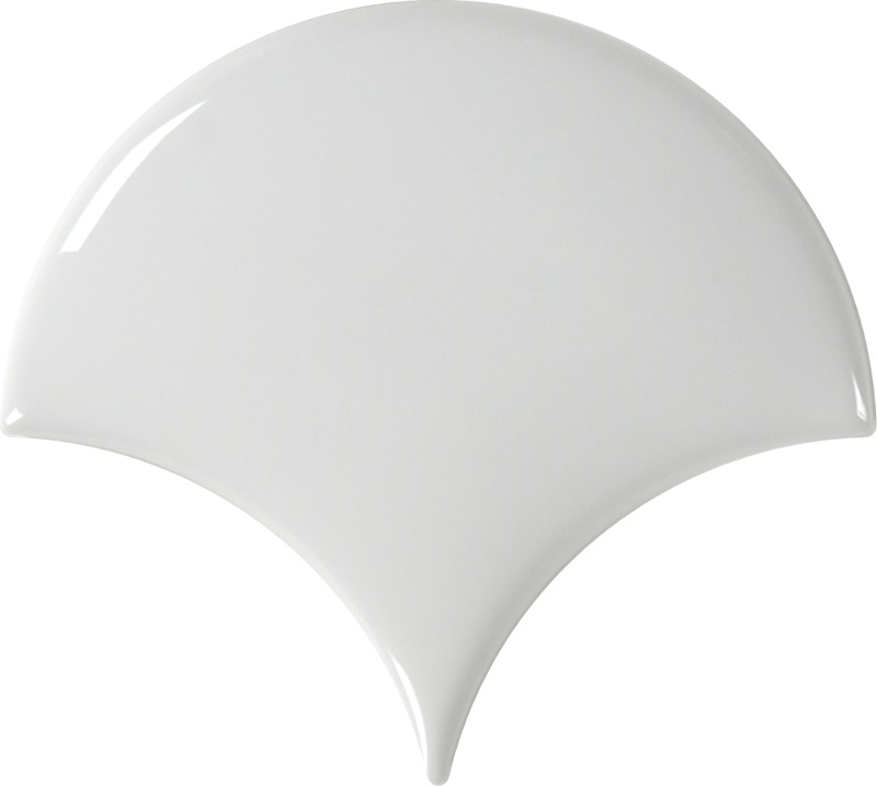 Siren Convex Snow Ceramic Tile - Glossy - 6" X 6"