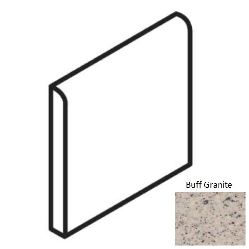 Unglazed Mosaics Buff Granite Porcelain Floor & Wall Trim - 1" X 1" Bullnose