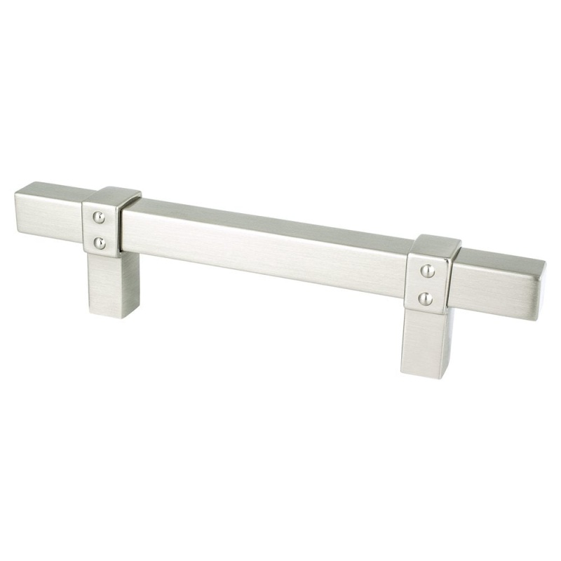 Berenson Rivet Rebel Aluminum Bar Pull - Brushed Nickel