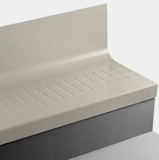 Bone White Raised Square Rubber Stair Tread