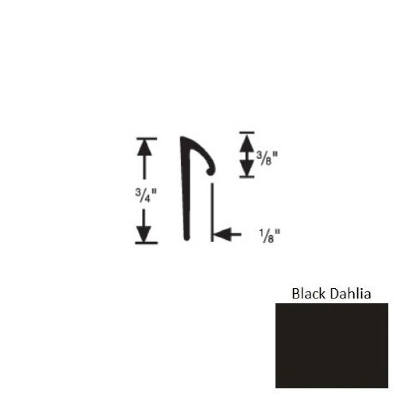 Black Dahlia Vinyl 197R Tapered Resilient Cove Cap