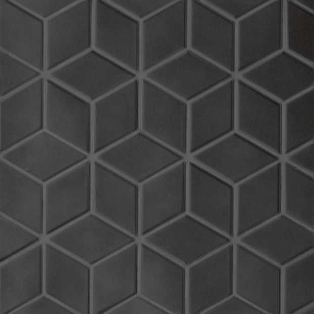 Le Café Black Porcelain Mosaic - Diamond