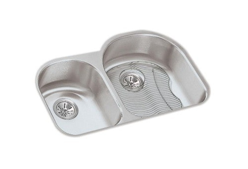 Eluh3119ldbg Lustertone Classic Stainless Steel Undermount Double Bowl Kitchen Sink - 31 1/4" X 20" X 7 1/2" With Bottom Grid One Drain - Stainless Steel