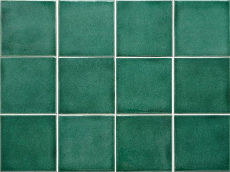 Kaze Green Ceramic Mosaic - 4" X 4" - Glossy