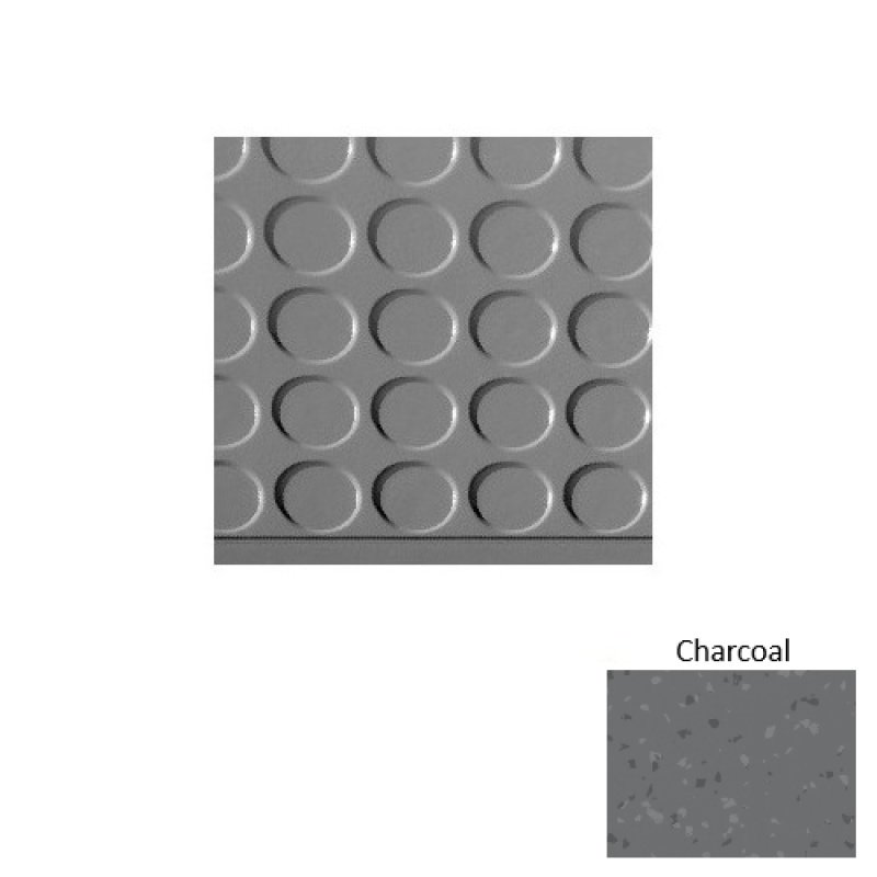 Symmetry Charcoal Rubber Stair Tread with Kevlar