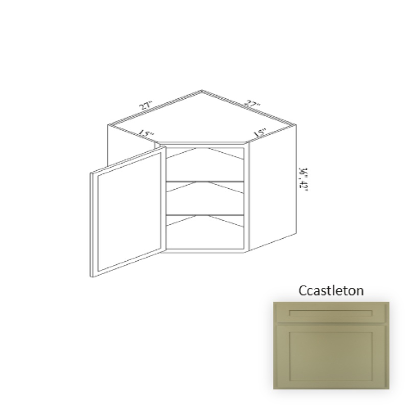 Castleton Wood Kitchen Corner Blind Base Cabinet