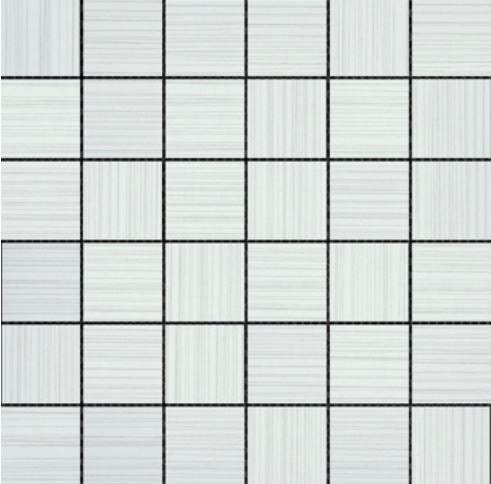 Thread Ii White Porcelain Mosaic - 2" X 2" - Matte