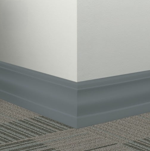 Johnsonite Harbour Rubber Millwork Contoured Wall Base - 4 1/4" X 96" X 3/8" Delinate - Millwork Contoured Wall Base