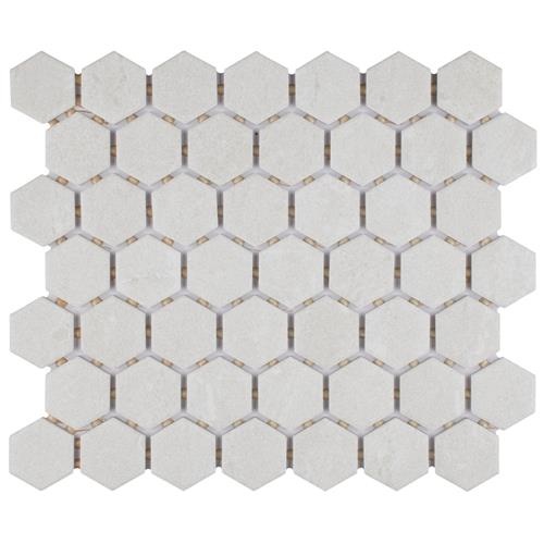 Liverpool White Glossy Hexagon Ceramic Mosaic