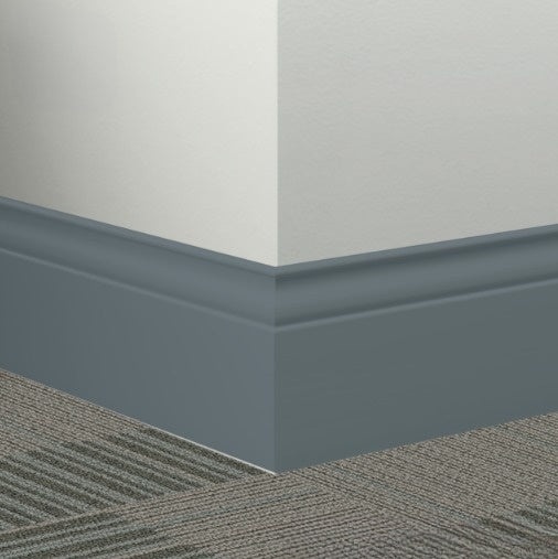 Johnsonite Blue Lagoon Rubber Millwork Contoured Wall Base - 5 1/4" X 96" X 3/8" Inflection - Millwork Contoured Wall Base