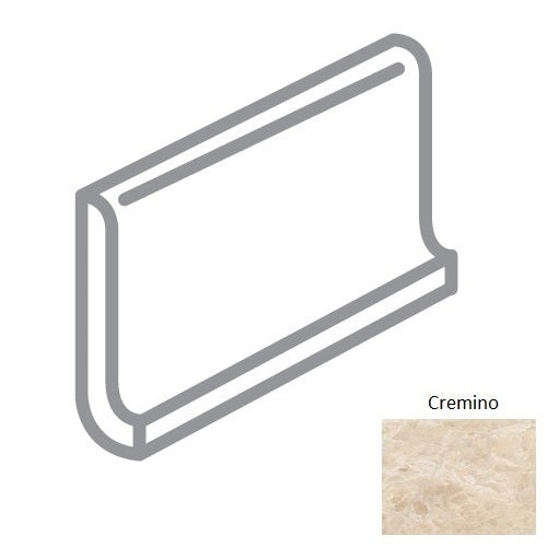 Classic Cremino Porcelain Wall Trim 6" x 12" Cove Base - Matte
