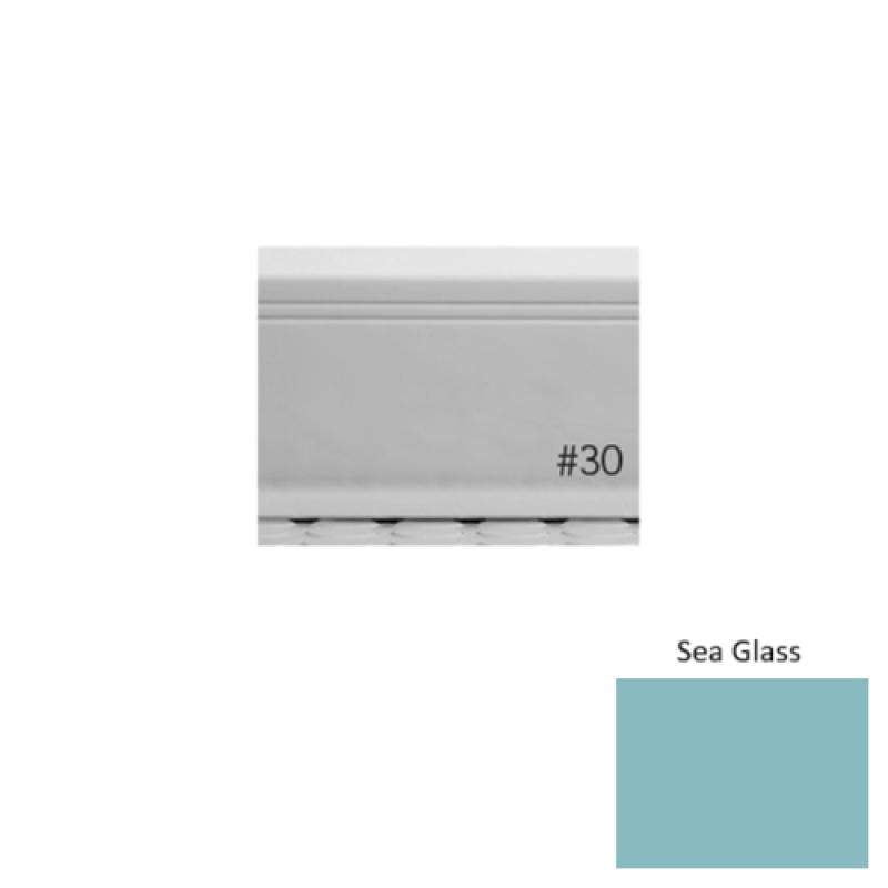 Pinnacle Plus #30 Sketch Sea Glass Rubber Coil Wall Base - 4" X 120 Ft