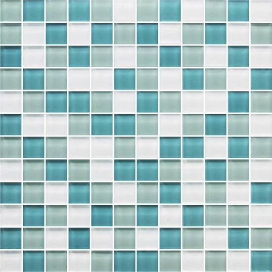 Color Appeal Sea Pearl Glass Mosaic - 1" X 1" - Glossy