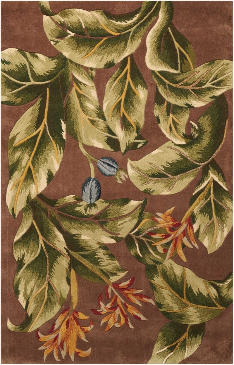 Tropics Ts02 Khaki Wool Contemporary Area Rug