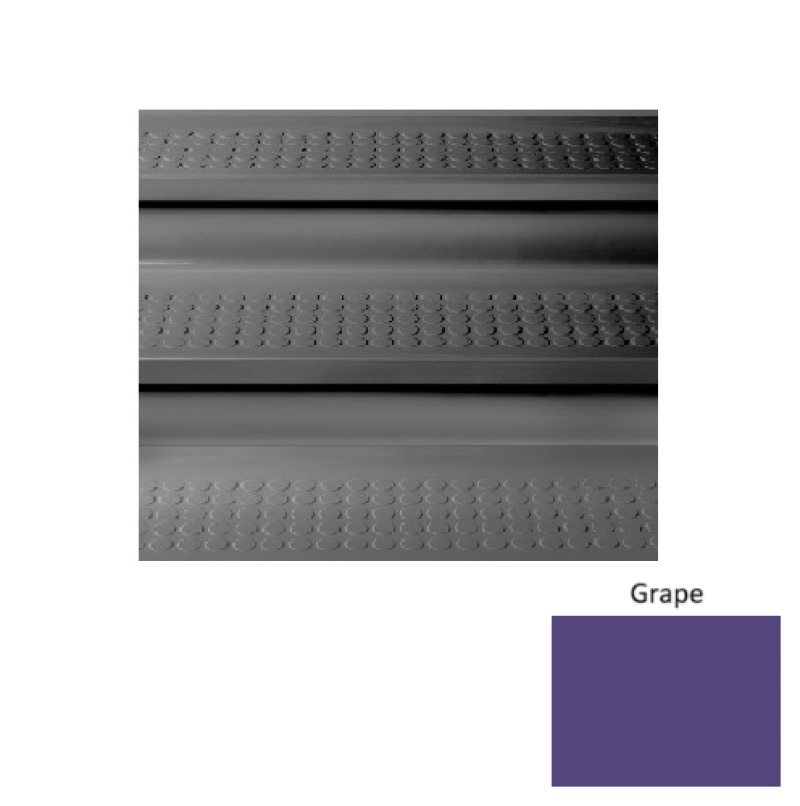 Solid 96 Grape Raised Circular Rubber Stair Tread With Riser