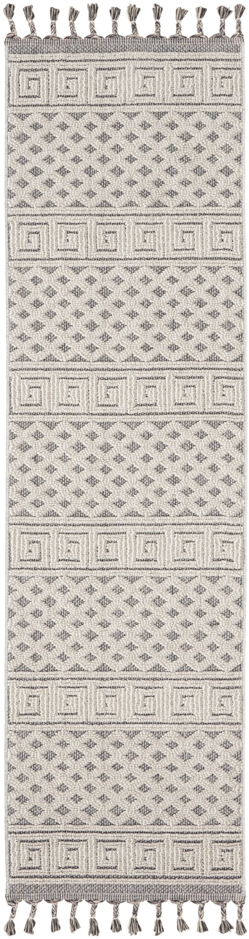 Paxton Ivory / Slate Polypropylene Modern Area Rug