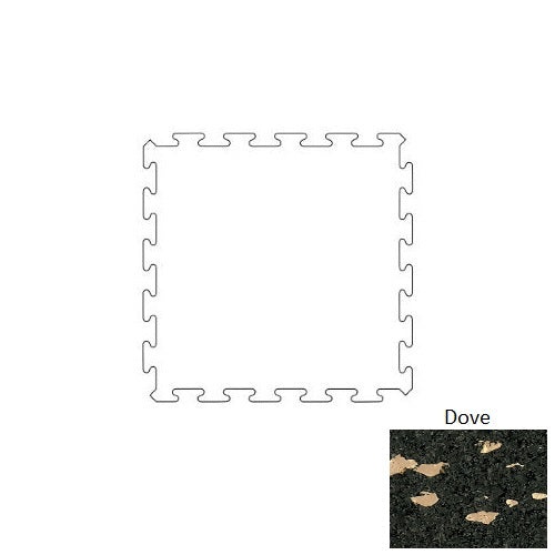 Prime Sports Dove 15% EPDM Chip Color Rubber Interlocking Tile – Smooth