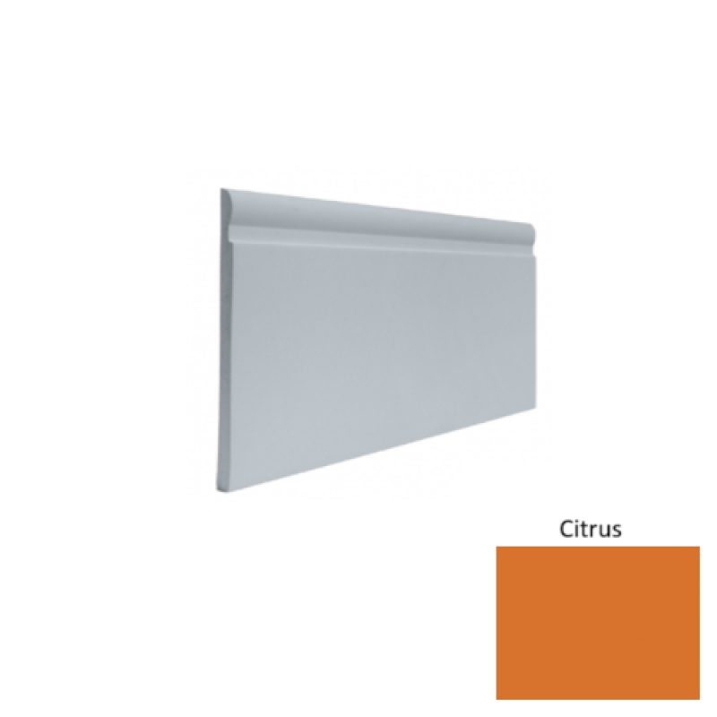 Contours #85 Fashion Citrus Rubber Profiled Wall Base - Satin