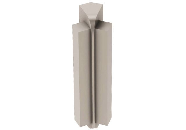 Rondec Step 135 Degree Inside Corner Metal Tile Edging Trim - Satin Nickel Anodized Aluminum