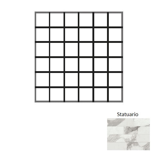 Magica Marstood Statuario Porcelain Mosaic