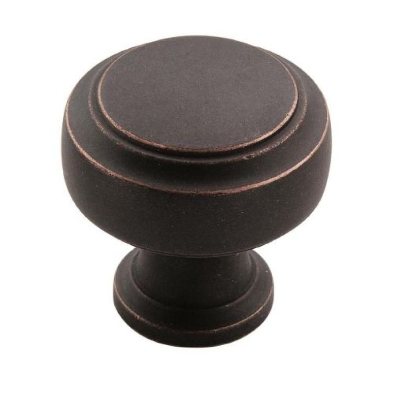 Highland Ridge Zinc Cabinet Knob - Dark Oiled Bronze