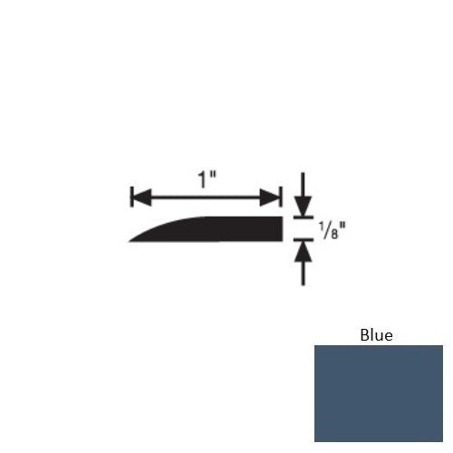 Flextones Blue Vinyl 192A Tile Reducer Strip - 1" X 3 Ft - Thermoplastic