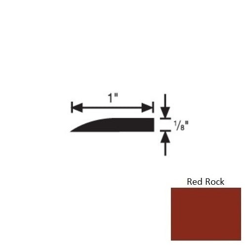 Flextones Red Rock Vinyl 192A Tile Reducer Strip - 1" X 3 Ft - Thermoplastic