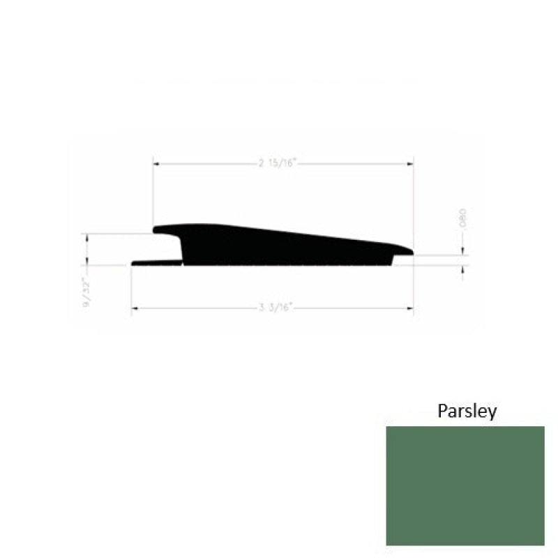 Solid 73 Parsley Rubber Rolling Traffic Transition - 3 3/16" X 9 Ft (108") X 1/4" - 0.080"
