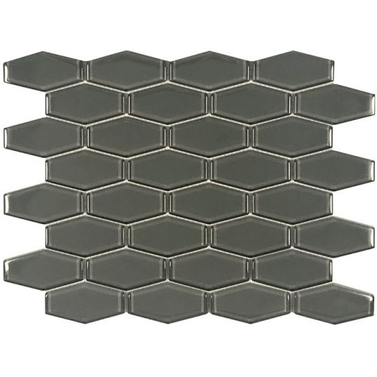 Aquatica Earth Charcoal Deco Glass Mosaic
