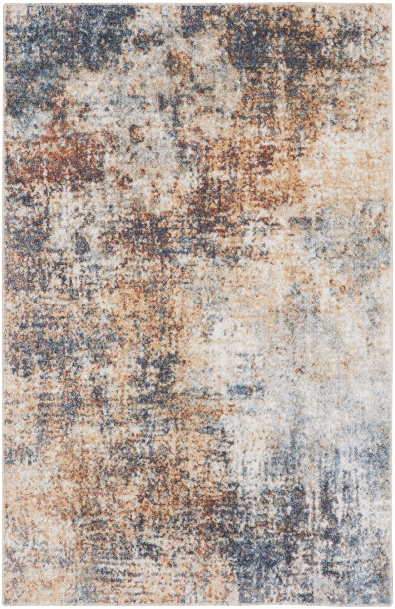 Astra Machine Washable Multicolor Modern Area Rug, 3 Ft x 5 Ft