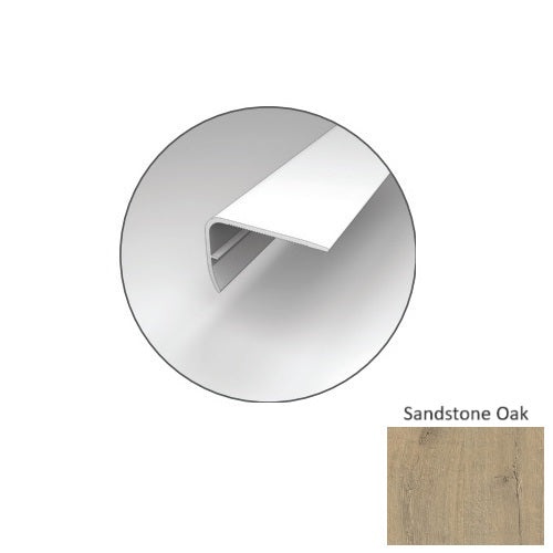 Native Ridge Sandstone Oak Embossed Overlap Stair Nose Trim