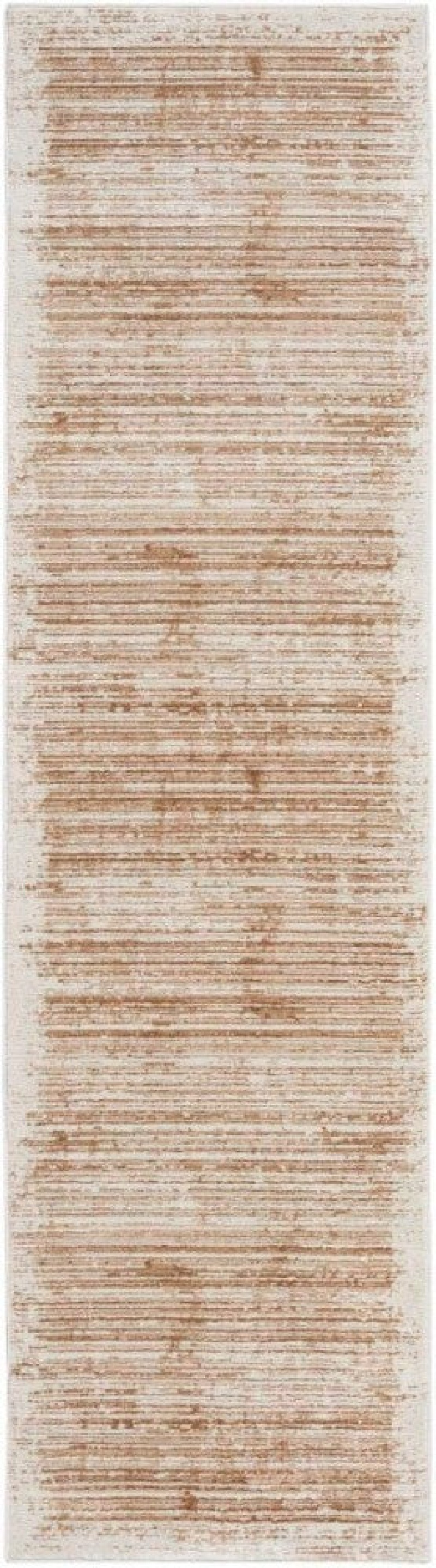 Calvin Klein Irradiant Rose Gold Irr03 Polyester Contemporary Area Rug - 6 Ft Runner - Rose Gold
