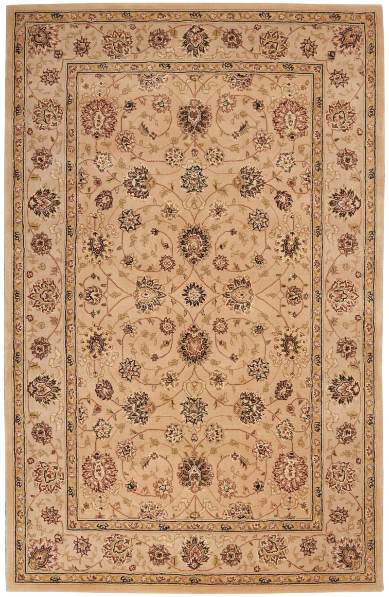 Camel Wool Blend Traditional Area Rug, 4 Ft x 6 Ft