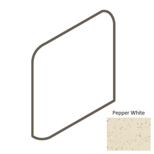 Keystones Pepper White Porcelain Bullnose Outcorner Trim