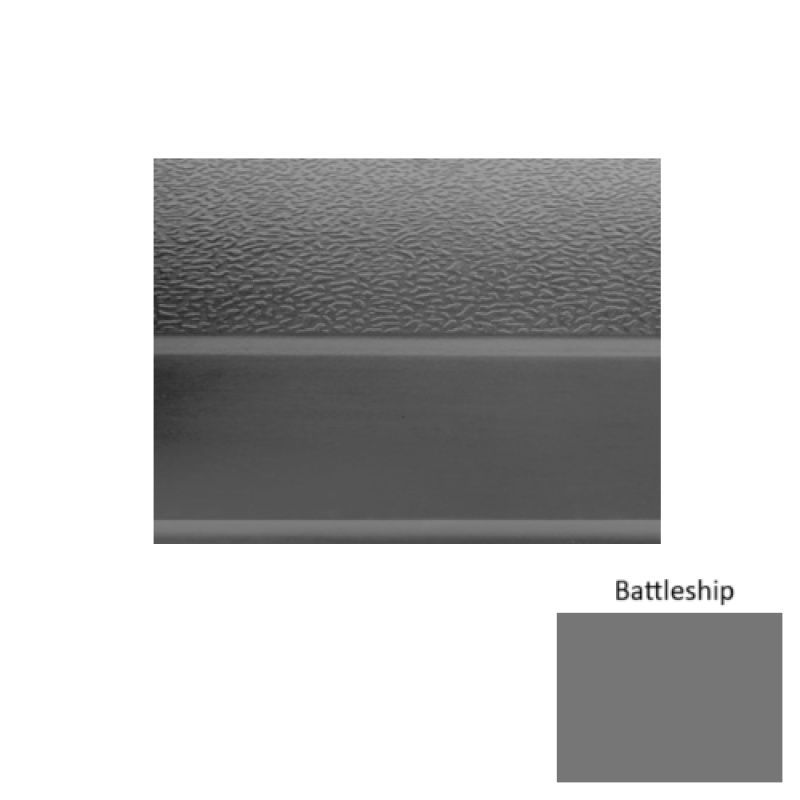 Solid 93 Battleship Textured Rubber (Sq) Stair Tread - Textured