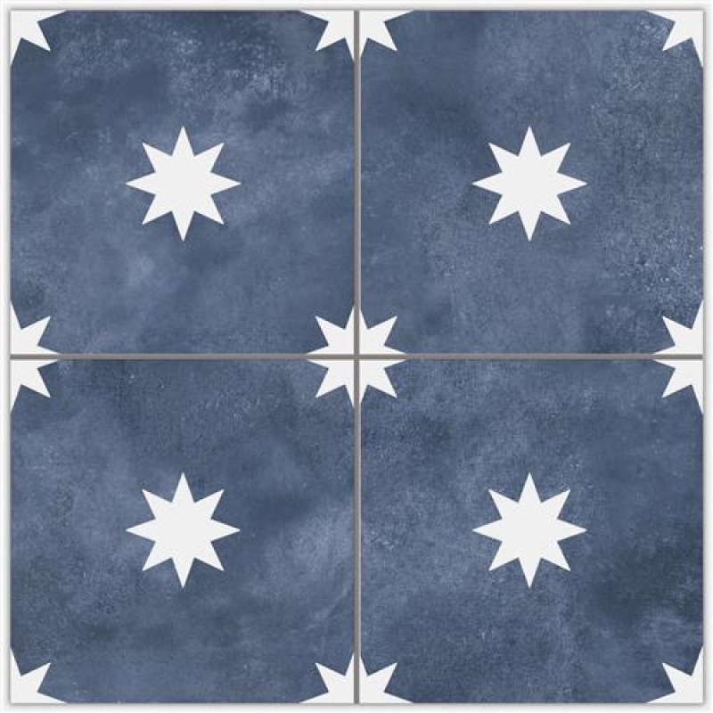 Starlight Navy Porcelain Tile - Matte - 17 3/8" X 17 3/8"