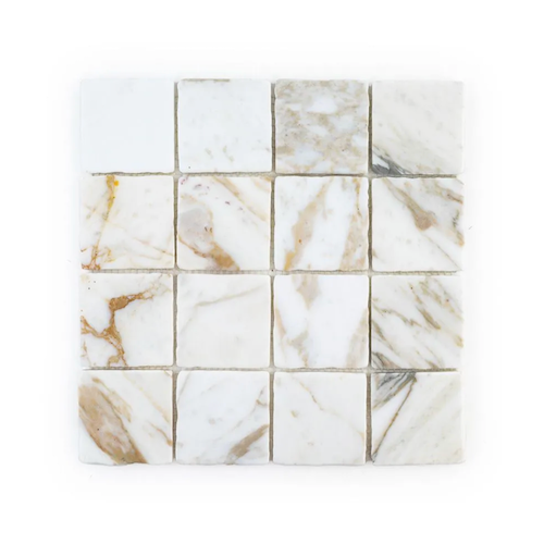 European Countryside Calacatta Oro Marble Mosaic 3" x 3"