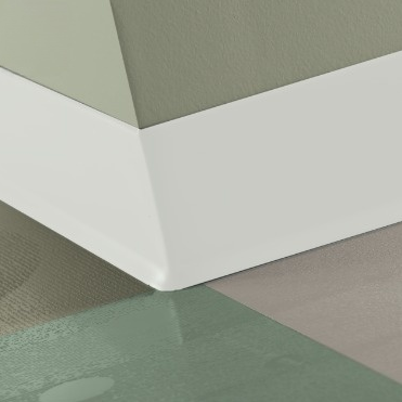 Johnsonite Icicle Rubber Traditional Duracove Thermoplastic Wall Base - 4" X 48" X 1/8" Toe - Traditional Duracove Thermoplastic Wall Base