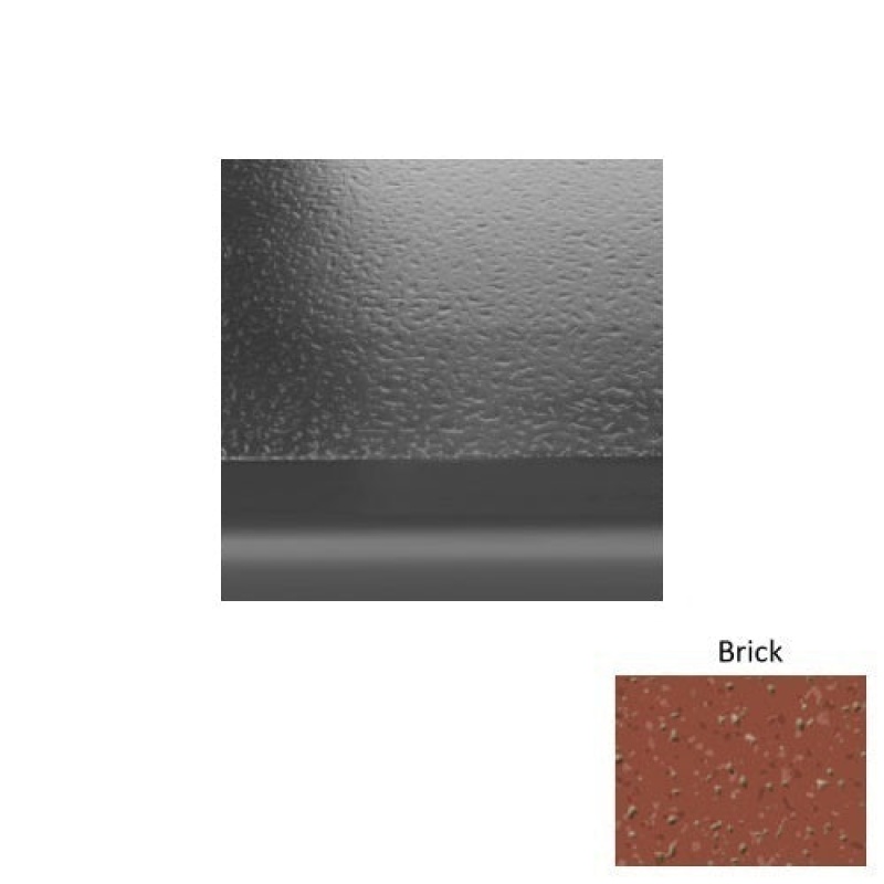 Renew 95 Brick Rubber (Sq) With Galley Red Abrasive Strip Stair Tread With Dupont Kevlar - Hammered