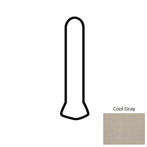 Elemental Canvas Cool Gray Ceramic Floor & Wall Trim - 1" X 6" Cove Base Outcorner - Matte