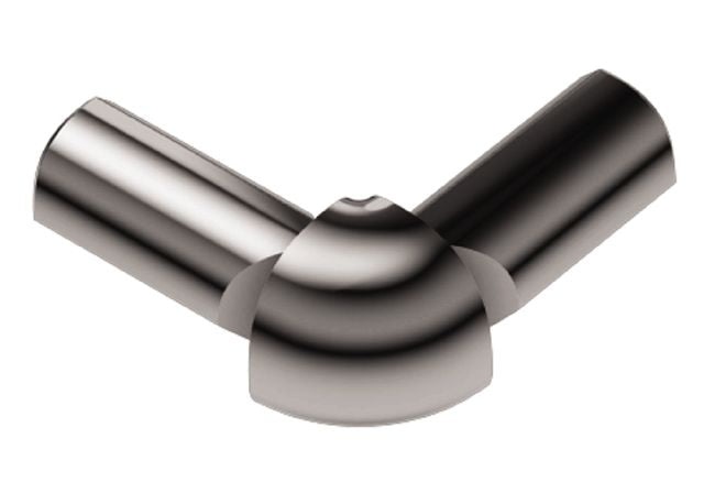 Rondec 90 Degree Double Leg Outside Corner Metal Tile Edging Trim - Polished Chrome Anodized Aluminum