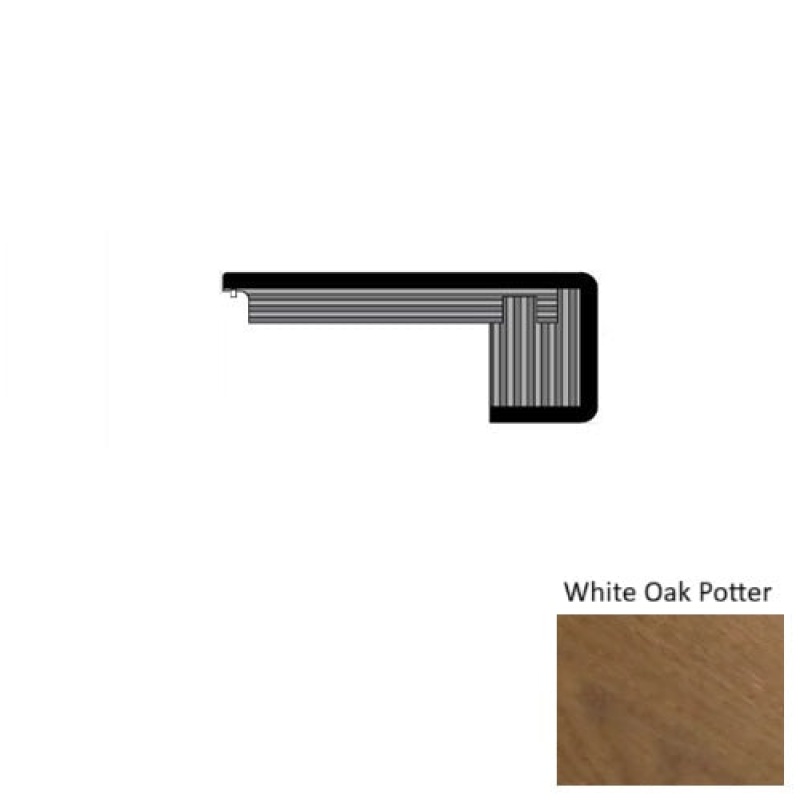 Sylvania White Oak Potter Hardwood Moulding / Trim - 84" Engineered Square Stair Nose - Urethane