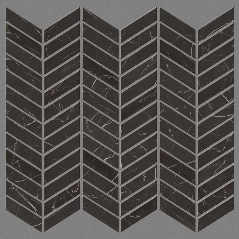 Gala Black Tie Glass Mosaic - Chevron - Smooth